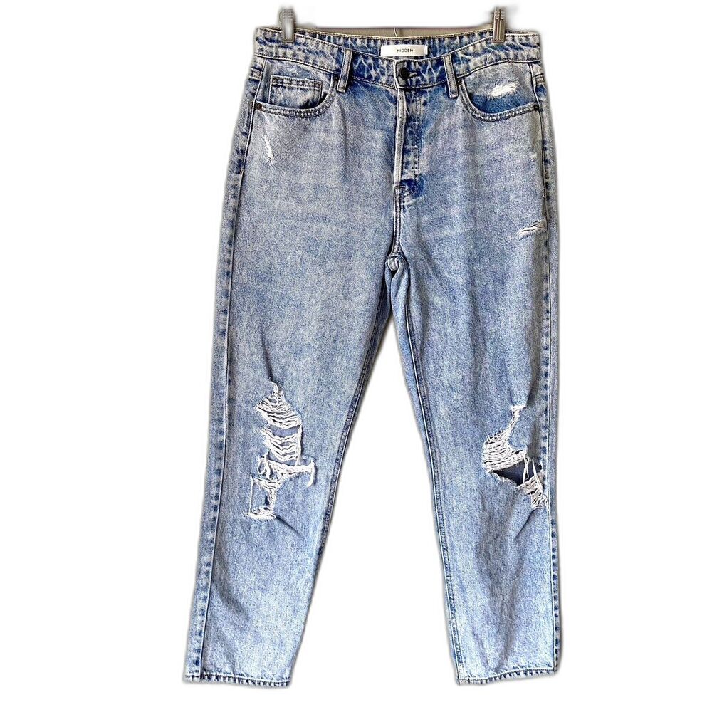 HIDDEN Jeans Bailey Women's Vintage Wash Distressed Boyfriend 100% Cotton 29